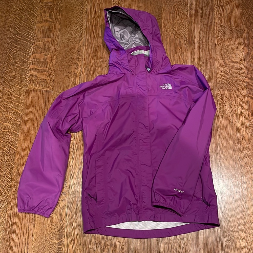 North Face Hyvent Girl Purple 💜 Windbreaker Rain Jacket Ski Shell